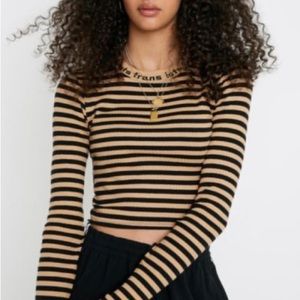 Iets Frans striped crop top